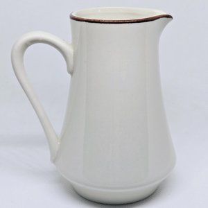 VINTAGE Countryside Stoneware Collection Made In Japan Beige/Brown Rim Creamer